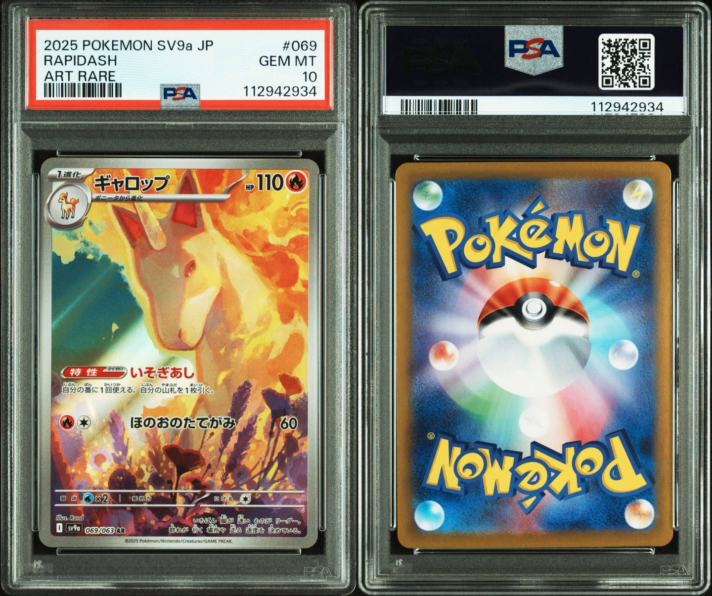 PSA 10 - Rapidash - 069/063 - SV9A