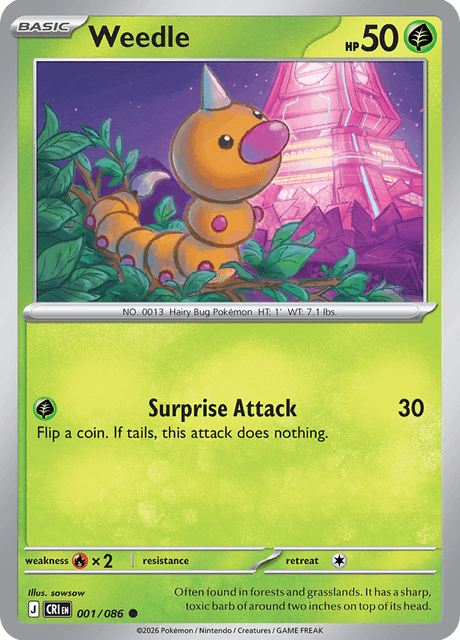 Weedle - 001/086 - Common