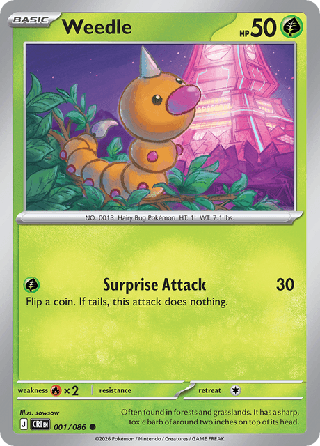 Weedle - 001/086 - Reverse Holo