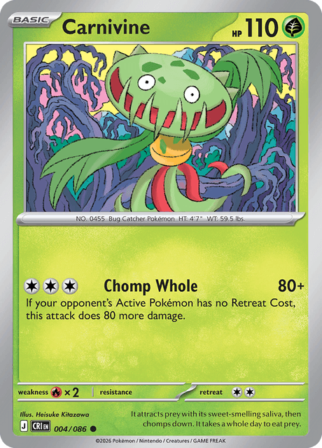 Carnivine - 004/086 - Reverse Holo