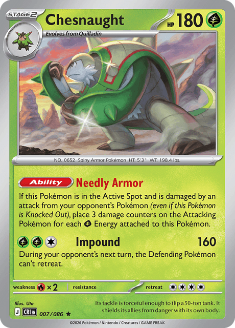 Chesnaught - 007/086 - Reverse Holo