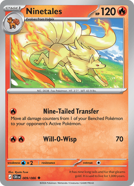 Ninetales - 009/086 - Reverse Holo