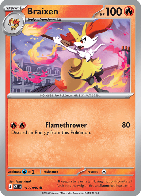 Braixen - 012/086 - Common