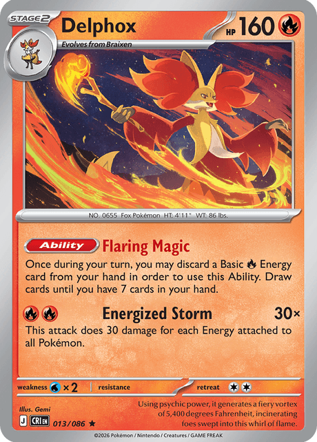 Delphox - 013/086 - Rare