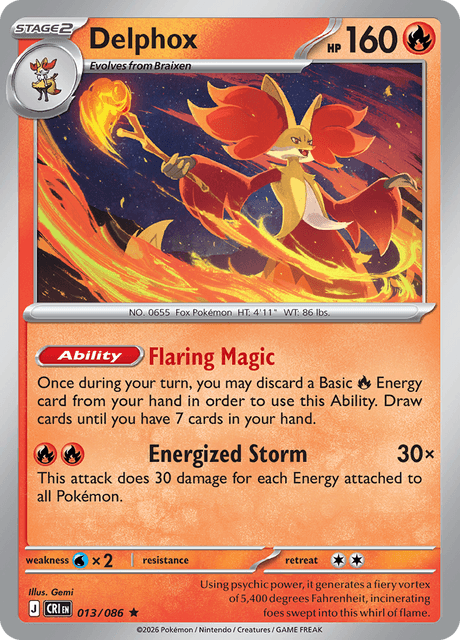 Delphox - 013/086 - Reverse Holo
