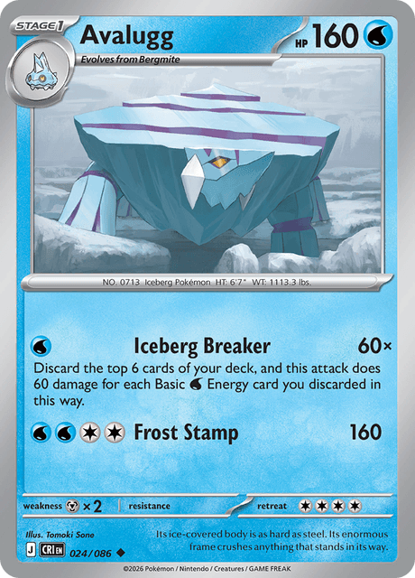 Avalugg - 024/086 - Reverse Holo