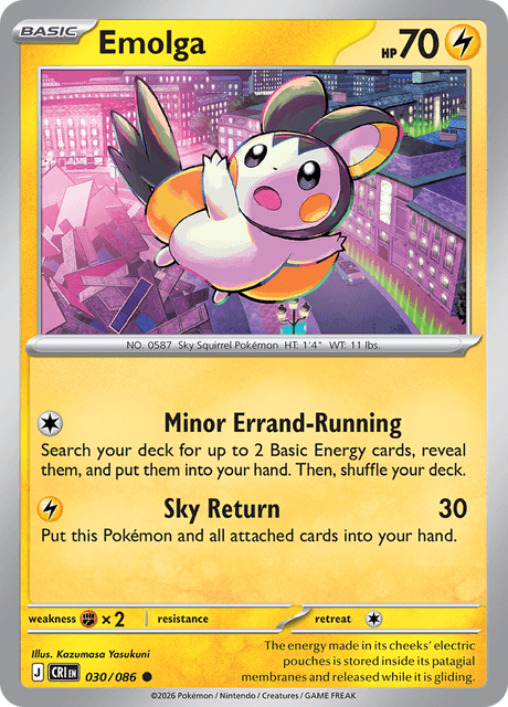 Emolga - 030/086 - Reverse Holo