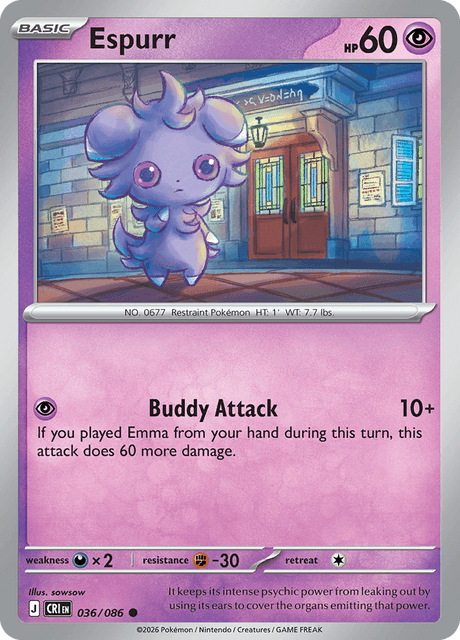 Espurr - 036/086 - Reverse Holo