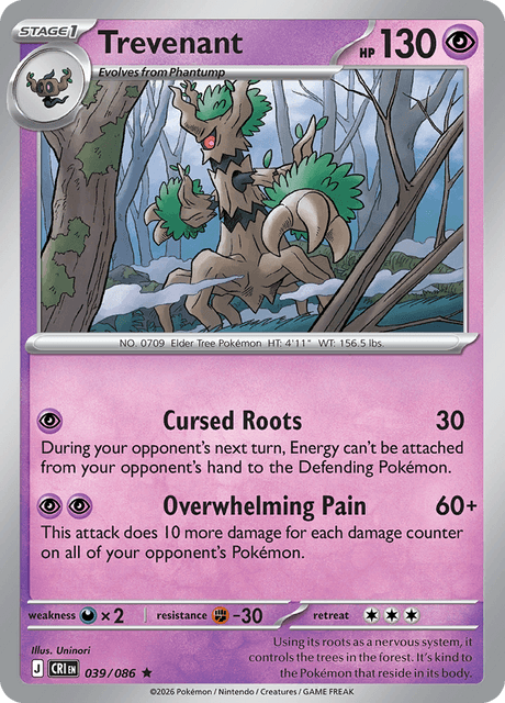 Trevenant - 039/086 - Reverse Holo