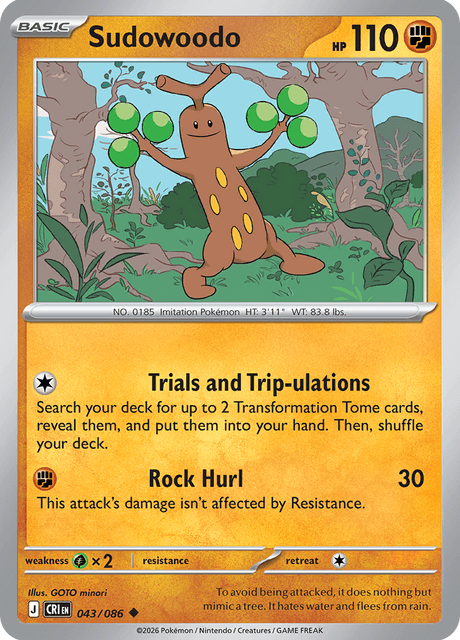 Sudowoodo - 043/086 - Uncommon