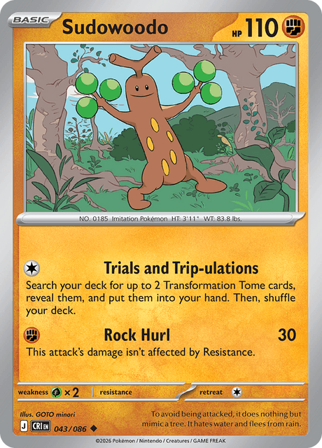 Sudowoodo - 043/086 - Reverse Holo