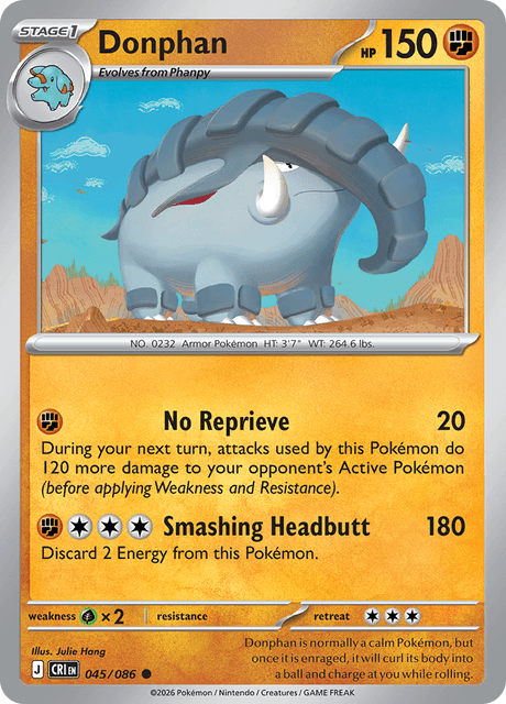 Donphan - 045/086 - Reverse Holo