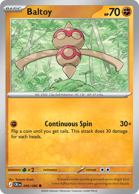 Baltoy - 046/086 - Reverse Holo