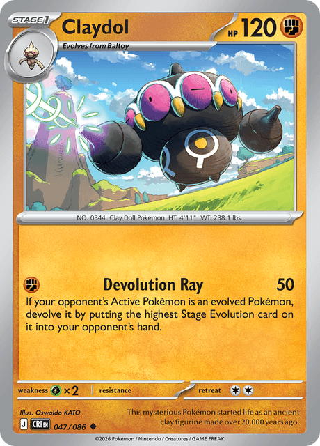 Claydol - 047/086 - Reverse Holo