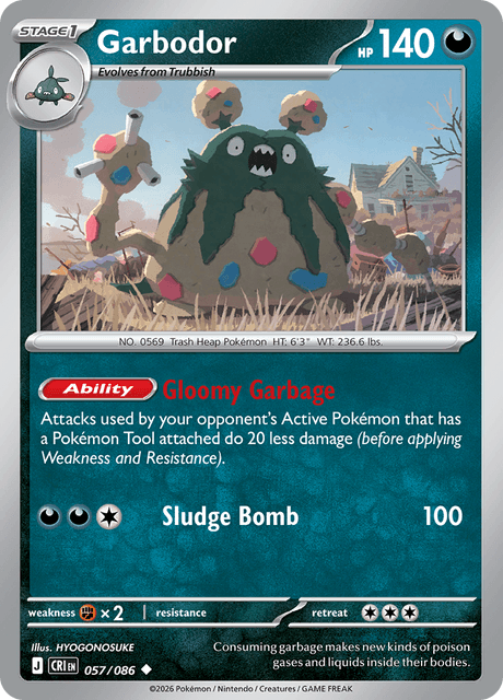 Garbodor - 057/086 - Reverse Holo