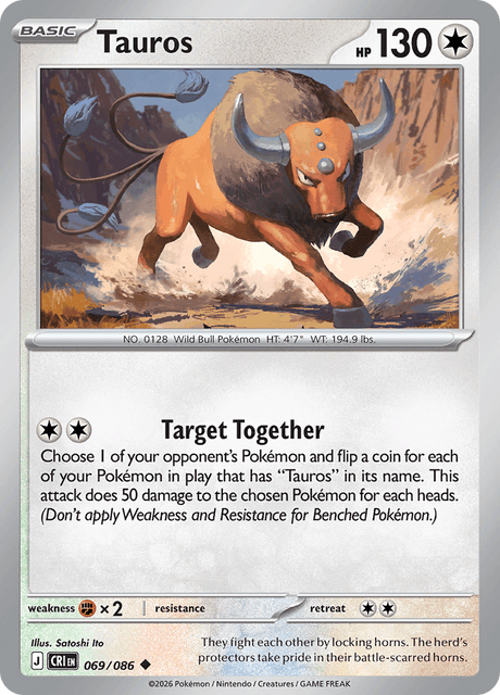 Tauros - 069/086 - Reverse Holo