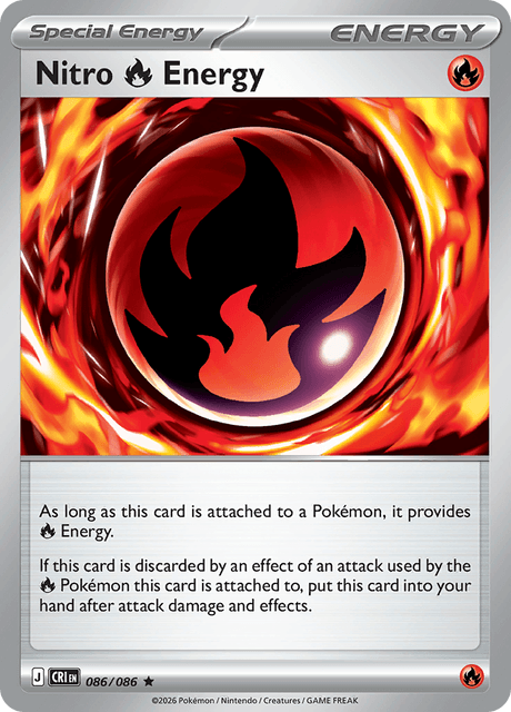Nitro Fire Energy - 086/086 - Reverse Holo