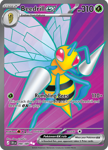 Beedrill ex - 098/086 - Ultra Rare