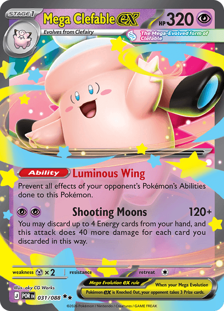 Mega Clefable ex - 031/088 - Double Rare