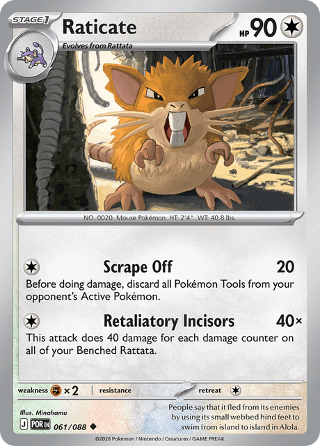 Raticate - 061/088 - Uncommon